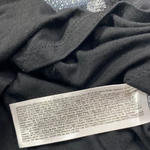 Desigual 3/4 Sleeve Ivette V-Neck Embellished Tee  Top Black M‎ - Picture 8 of 11